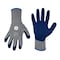Ge Coated Gloves, Crinkle Rubber, Gray/Royal Blue, L 24 PK GG209M - alternate 1